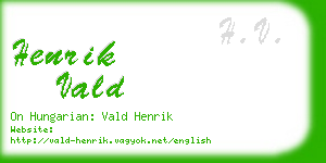 henrik vald business card